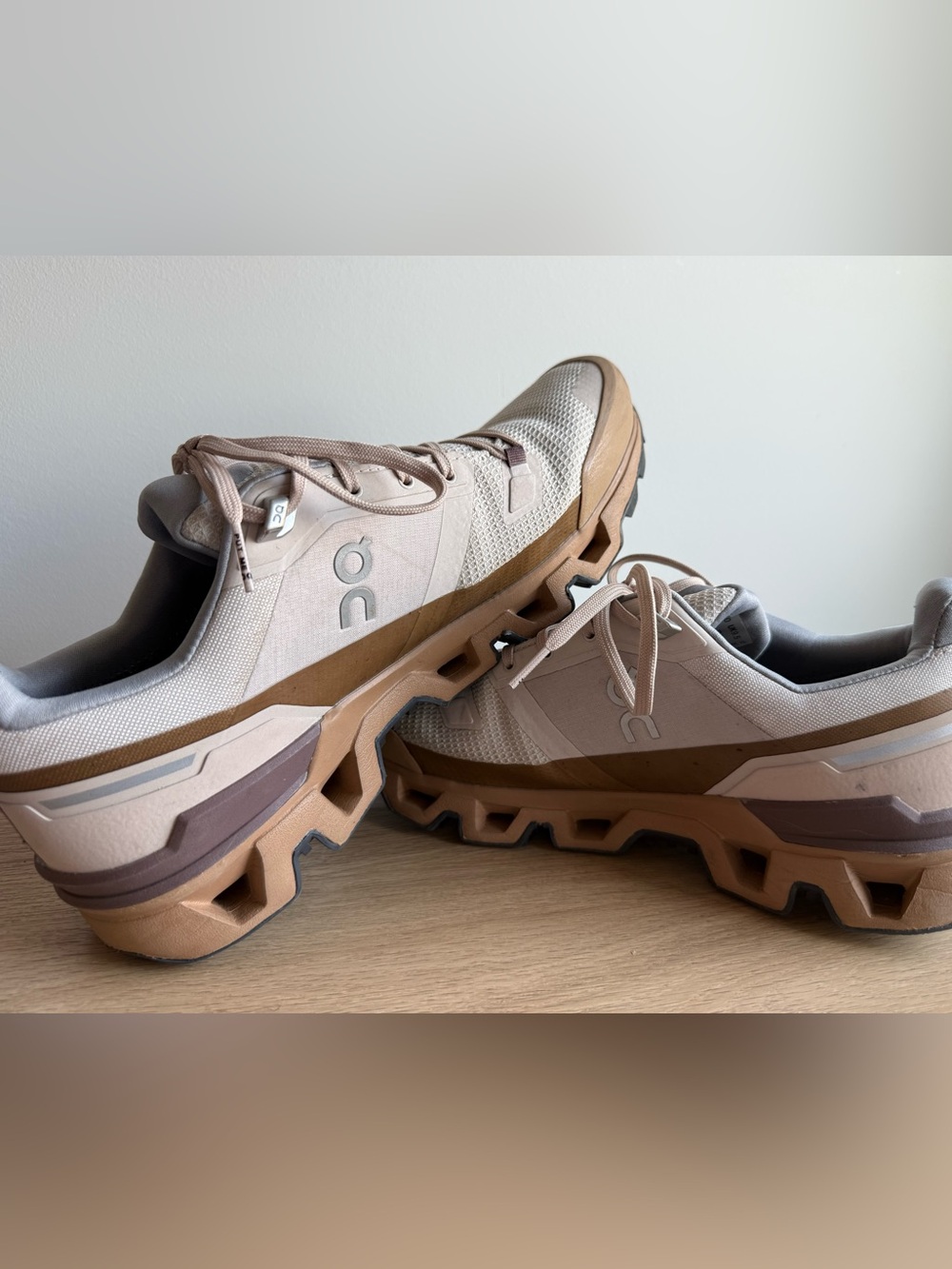 On Running Men's Trail Sneakers in Beige and Brown